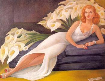 Diego Rivera : Portrait of Natasha Zakolkowa Gelman,Retrato de Natasha Zakolkowa Gelman
